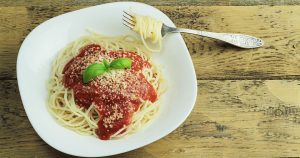 Spaghetti with Sauce in a bowl